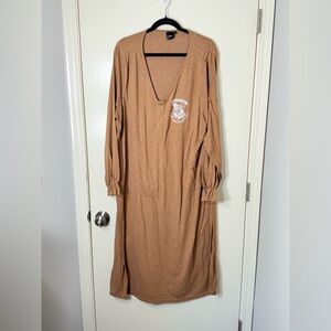 SHEIN‎ Women’s Harry Potter Brown Long Sleeve Nightgown Plus Size 4X